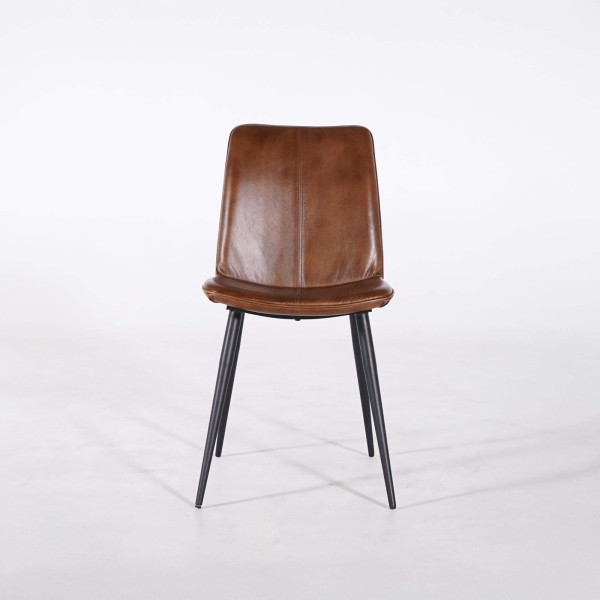 Vintage-Lederstuhl in Braun - Dock