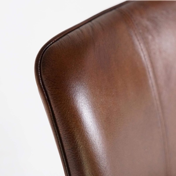 Vintage-Lederstuhl in Braun - Dock