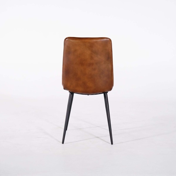 Vintage-Lederstuhl in Braun - Dock