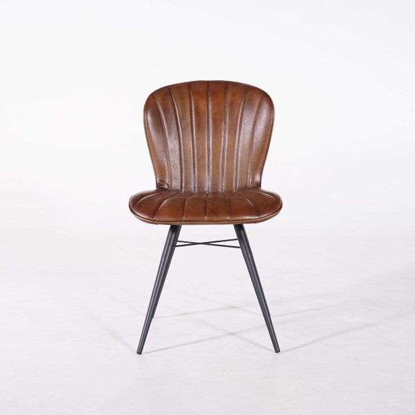 Vintage-Stuhl aus Echtleder - District