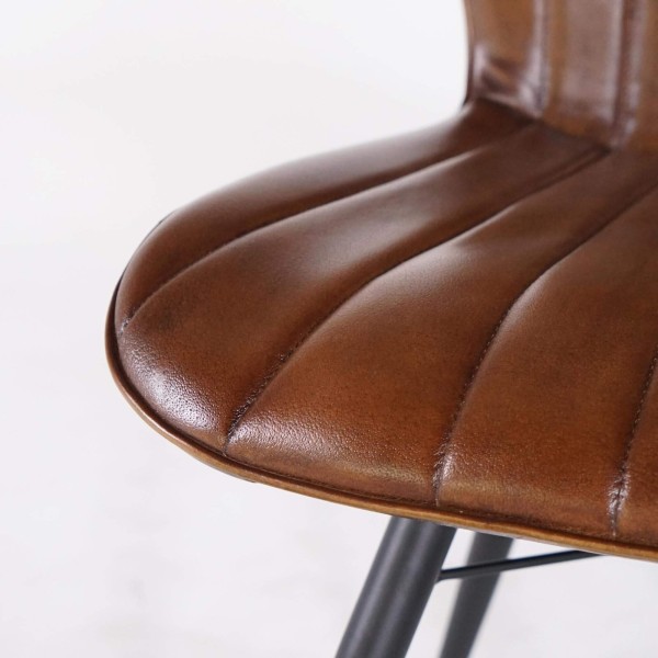 Vintage-Stuhl aus Echtleder - District