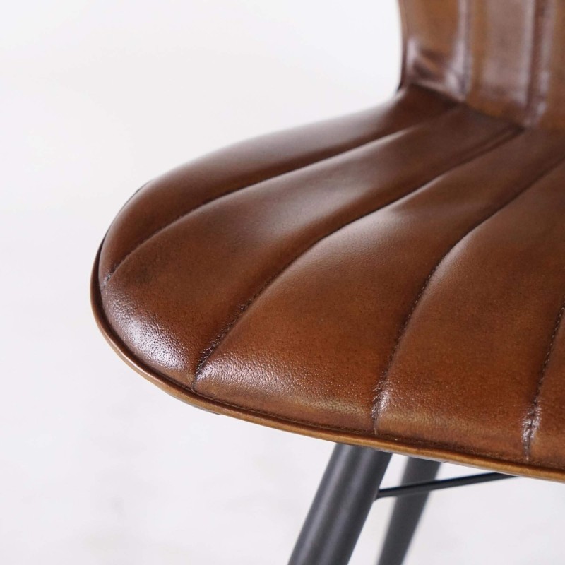 Vintage-Stuhl aus Echtleder - District