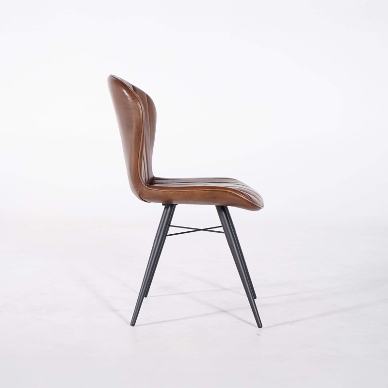 Vintage-Stuhl aus Echtleder - District