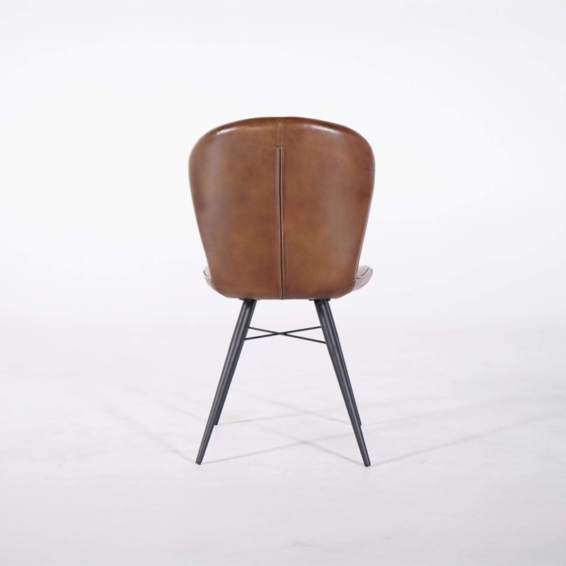 Vintage-Stuhl aus Echtleder - District