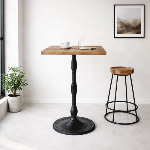 Hoher Bistro-Restauranttisch quadratisch 70 cm