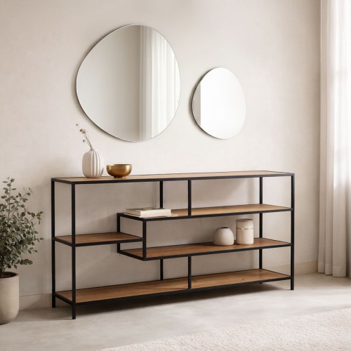 Regal aus Holz und Metall im Industrial Style - Element