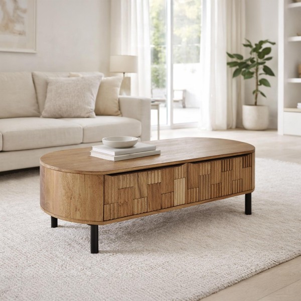 Couchtisch aus massivem Mangoholz – Uma