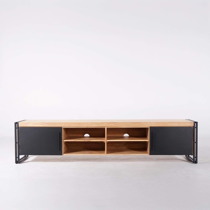 TV Lowboard aus Holz und Metall 220 cm - Liverpool