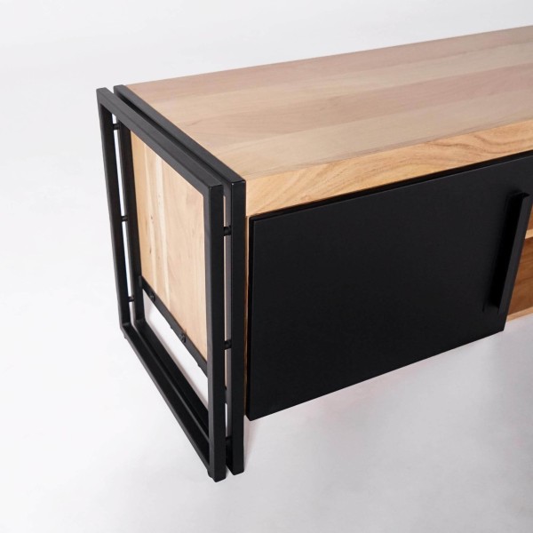 TV Lowboard aus Holz und Metall 220 cm - Liverpool