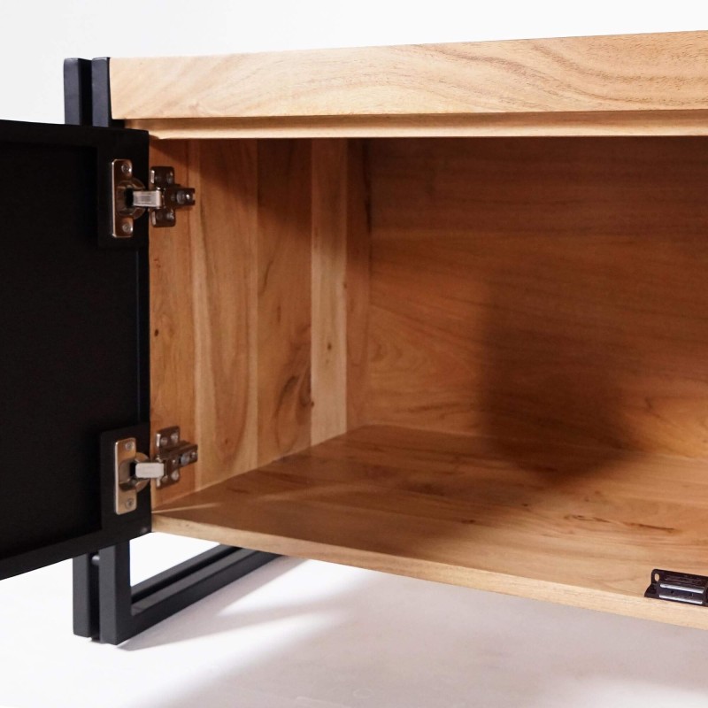 TV Lowboard aus Holz und Metall 220 cm - Liverpool