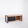 TV Lowboard aus Massivholz und Metall - Liverpool