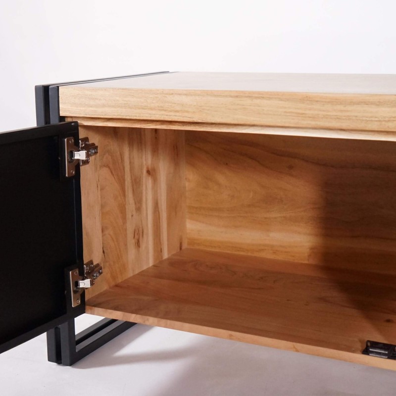 TV Lowboard aus Massivholz und Metall - Liverpool