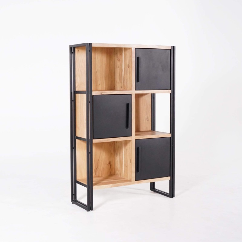 Bücherregal aus Massivholz und Metall - Liverpool