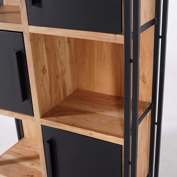 Bücherregal aus Massivholz und Metall - Liverpool