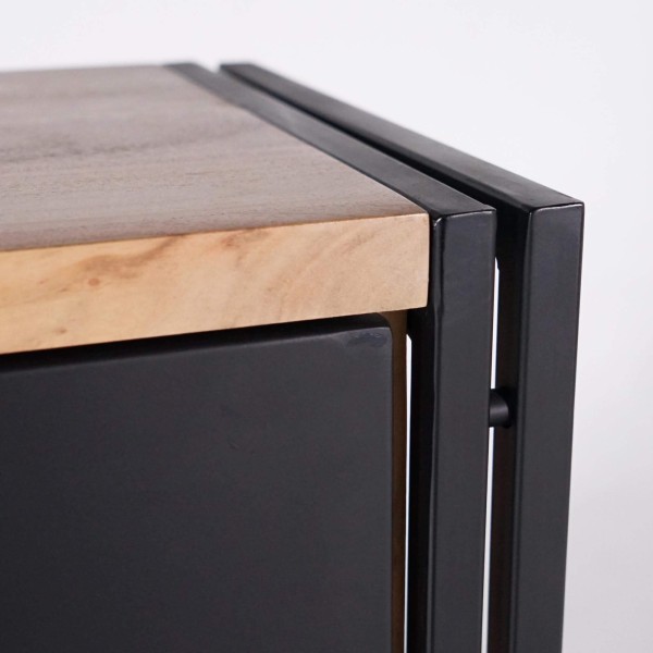 Bücherregal aus Massivholz und Metall - Liverpool