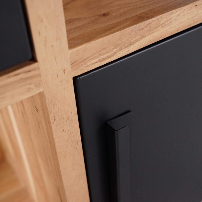 Bücherregal aus Massivholz und Metall - Liverpool