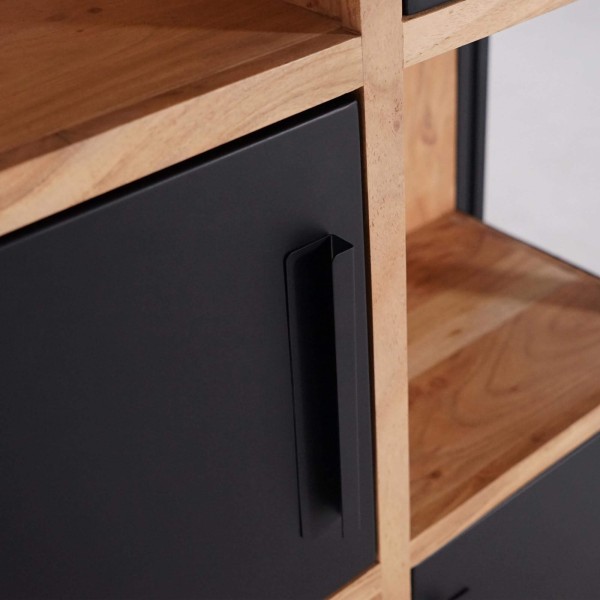 Bücherregal aus Massivholz und Metall - Liverpool