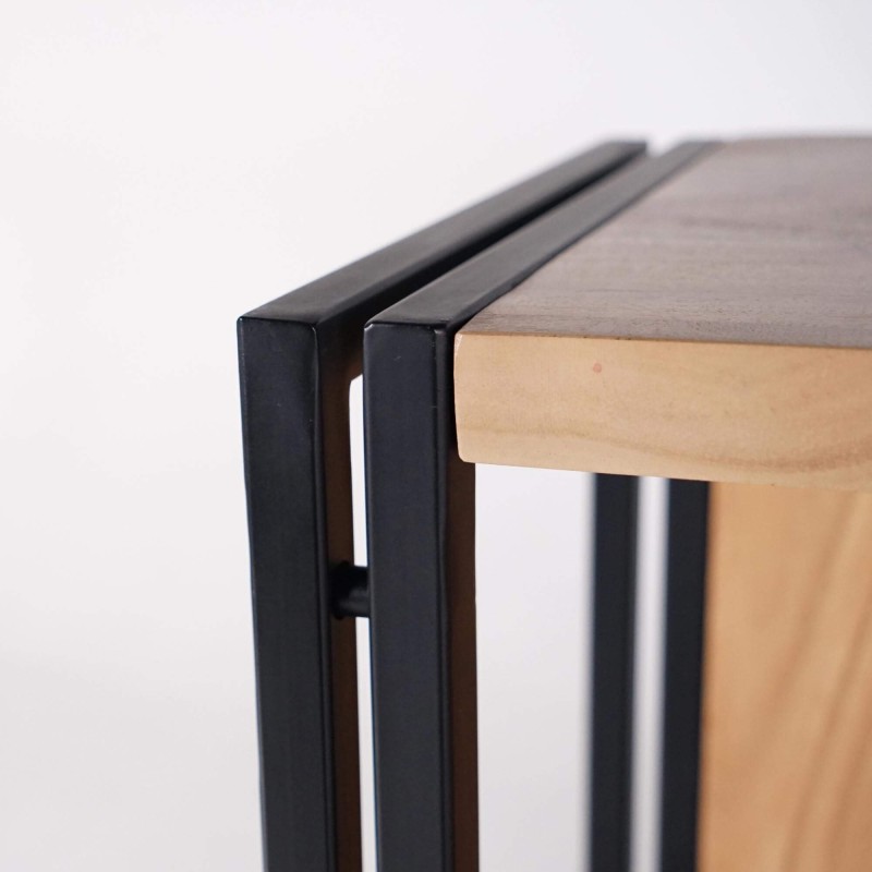 Bücherregal aus Massivholz und Metall - Liverpool