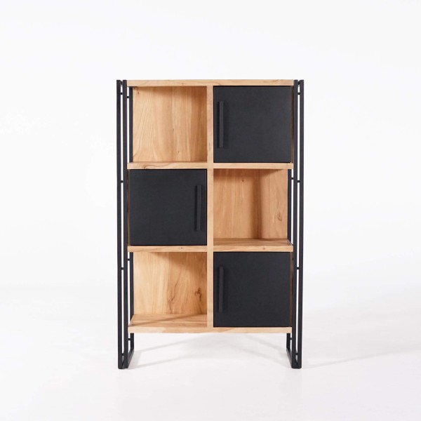 Bücherregal aus Massivholz und Metall - Liverpool