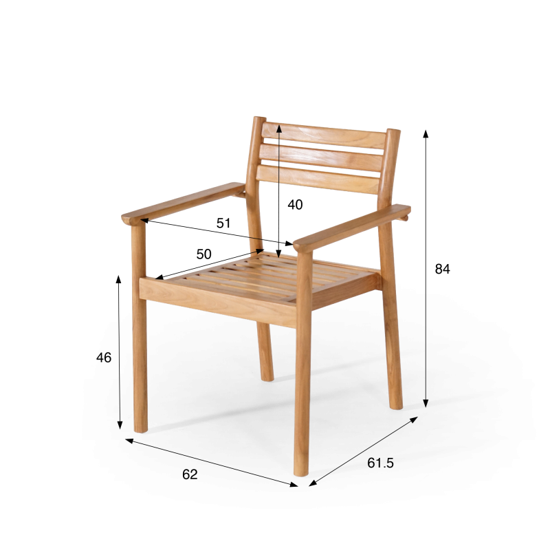 Gartenstuhl aus Teakholz - Sento