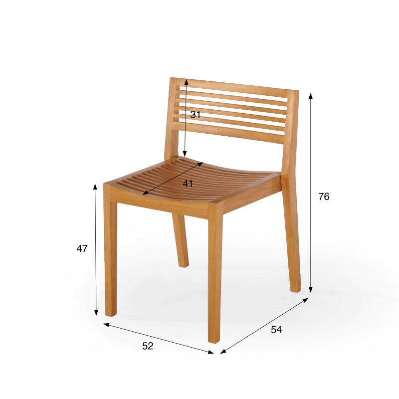 Gartenstuhl aus Teakholz - Kaito
