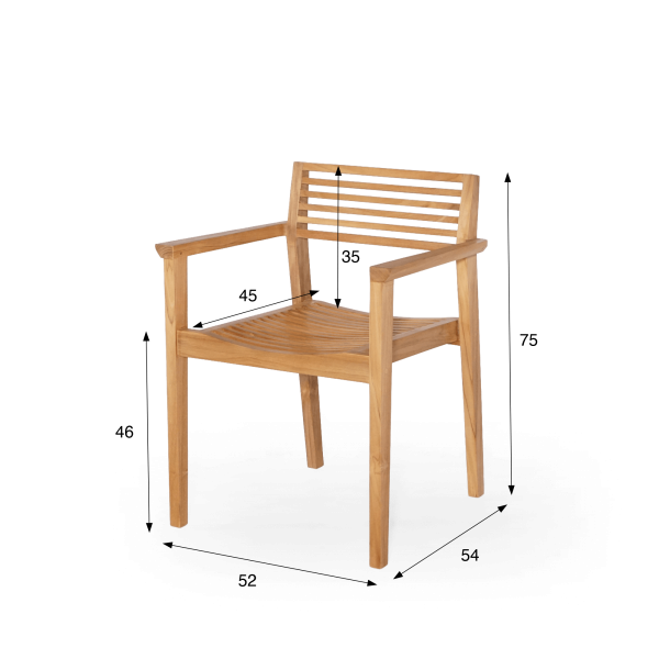 Gartenstuhl aus Teakholz - Naito