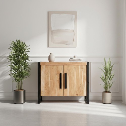 Sideboard aus Massivholz im Industrial Style 100 cm - Liverpool