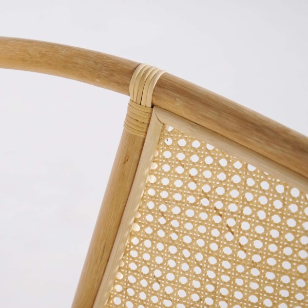 Sessel aus natürlichem Rattan mit beigem Kissen - Haru