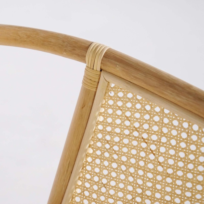 Sessel aus natürlichem Rattan mit beigem Kissen - Haru