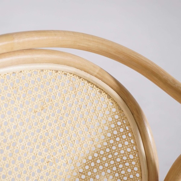 Sessel aus natürlichem Rattan mit beigem Kissen - Yuki