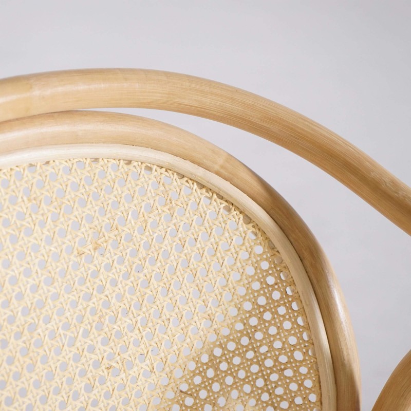 Sessel aus natürlichem Rattan mit beigem Kissen - Yuki