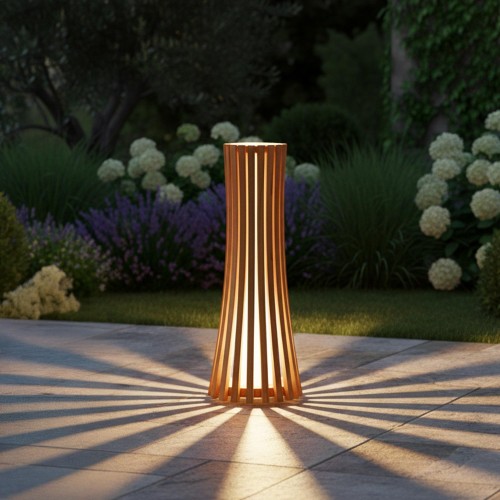 Außenlampe aus Teakholz H52 cm - Liven