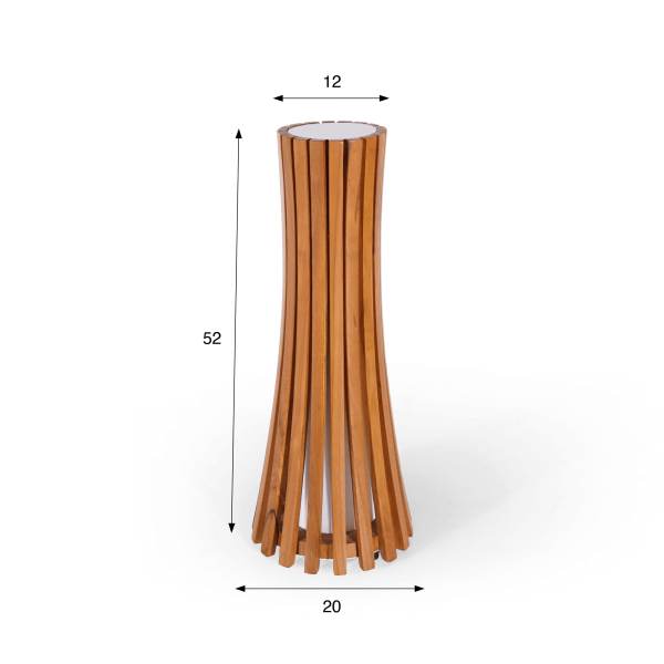 Außenlampe aus Teakholz H52 cm - Liven