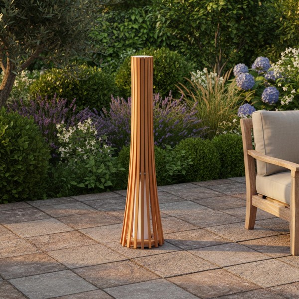 Außenlampe aus Teakholz H100 cm - Liven