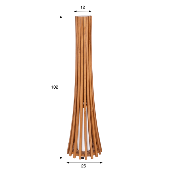 Außenlampe aus Teakholz H100 cm - Liven