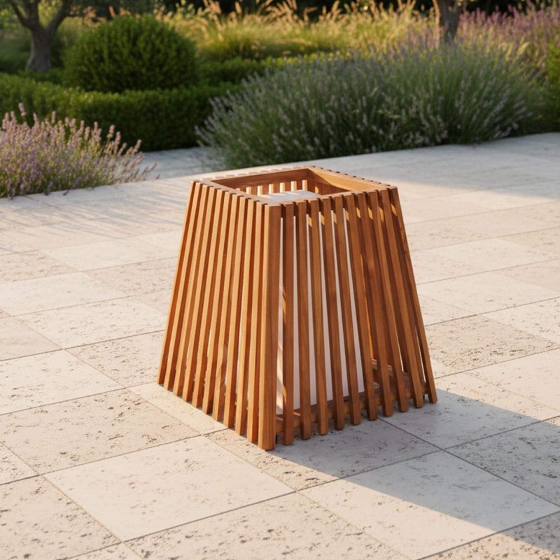 Außenlampe aus Teakholz H50 cm - Nori