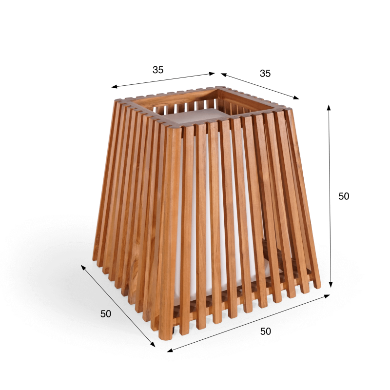 Außenlampe aus Teakholz H50 cm - Nori
