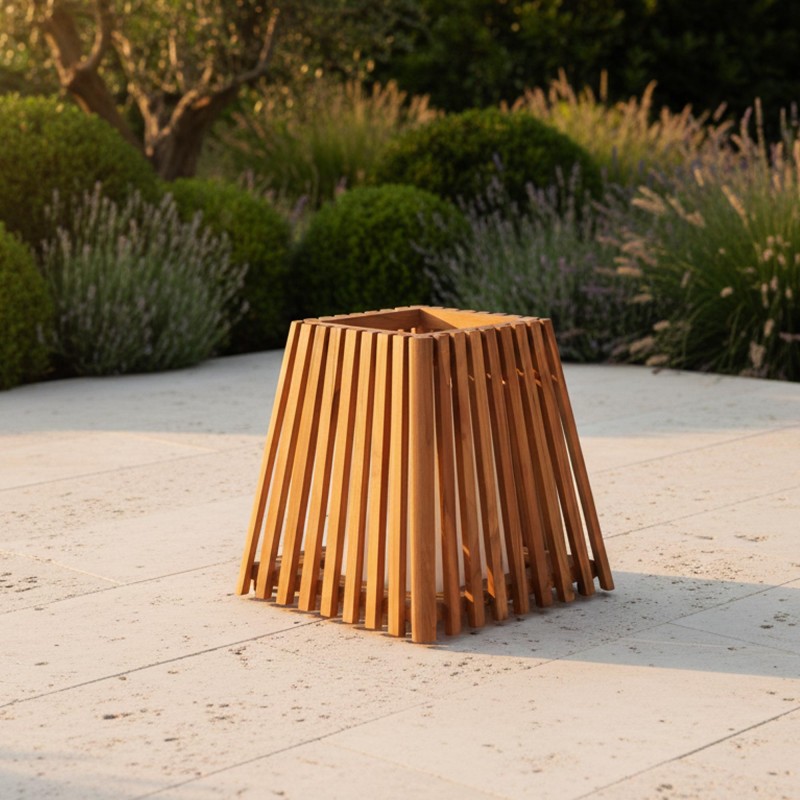 Außenlampe aus Teakholz H40 cm - Nori