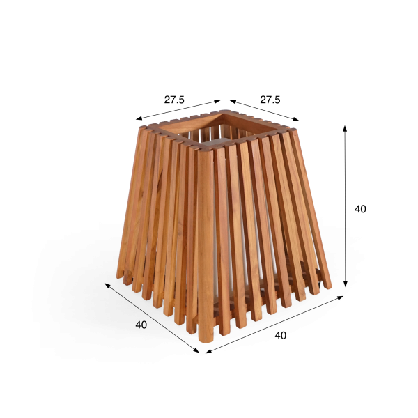 Außenlampe aus Teakholz H40 cm - Nori