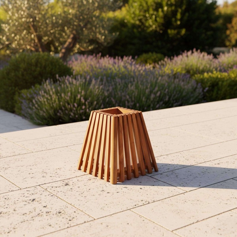 Außenlampe aus Teakholz H30 cm - Nori