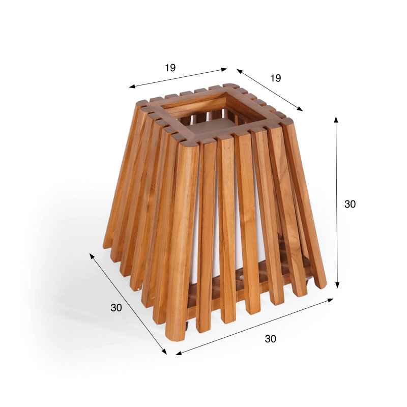 Außenlampe aus Teakholz H30 cm - Nori