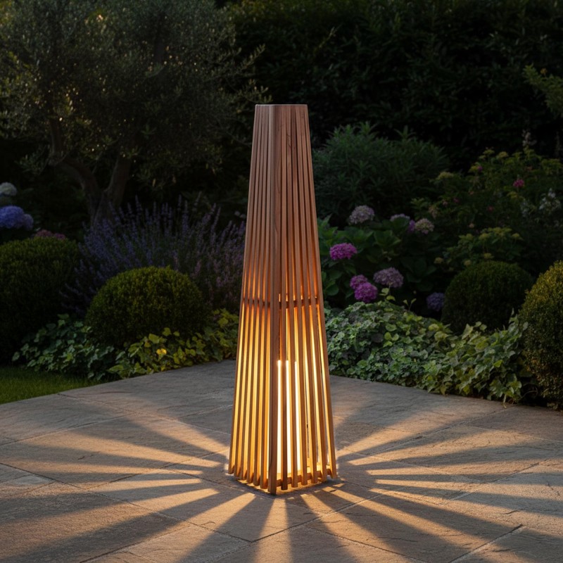 Außenlampe aus Teakholz H120 cm - Taro