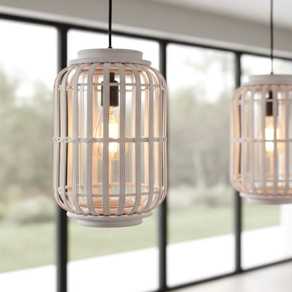 Hängelampe aus natürlichem Rattan - Tuka