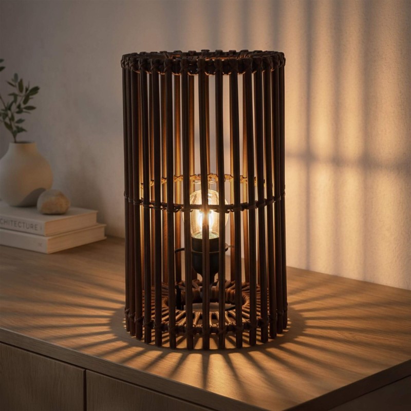 Tischlampe aus natürlichem Rattan - Rihu