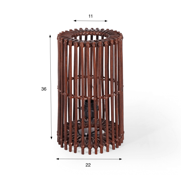 Tischlampe aus natürlichem Rattan - Rihu