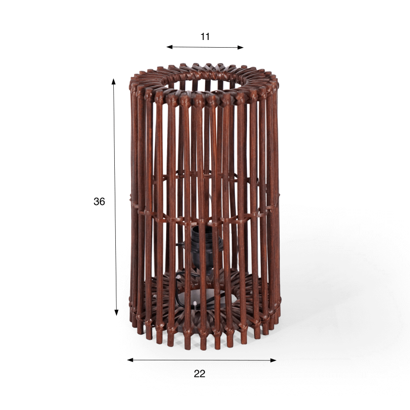 Tischlampe aus natürlichem Rattan - Rihu