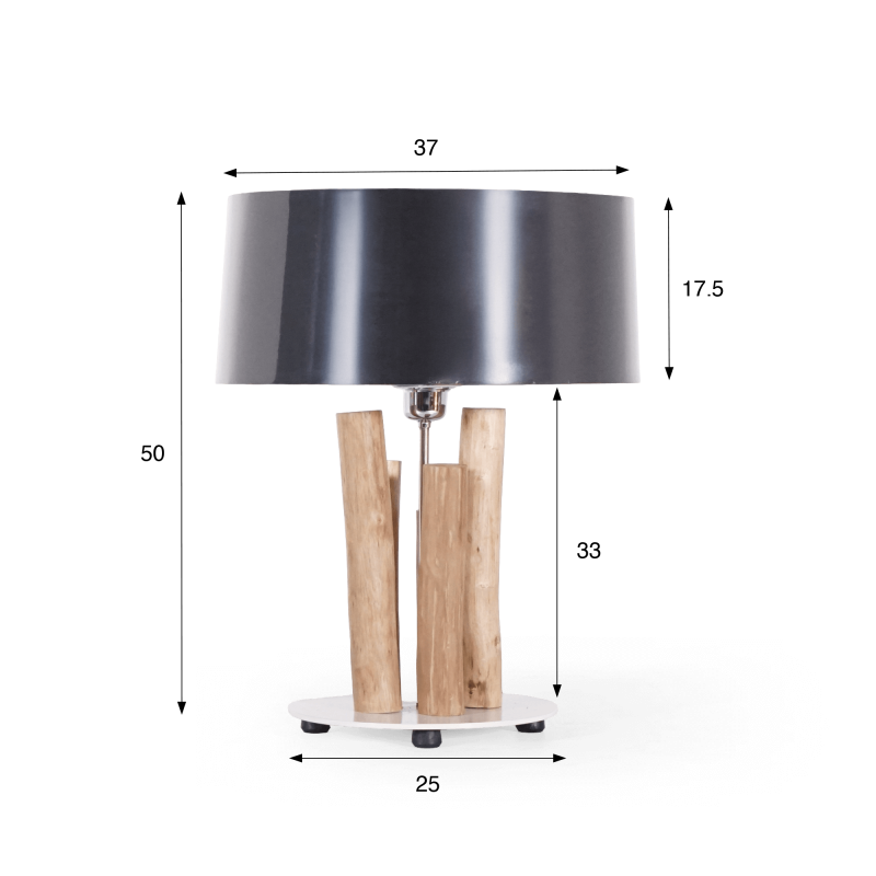 Design-Holz-Nachttischlampe - Petrea