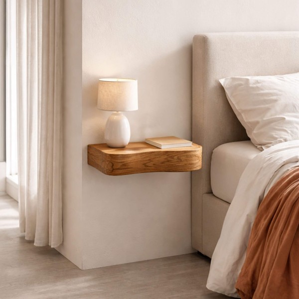 Hängender Nachttisch aus Naturholz (2er-Set) - Matira