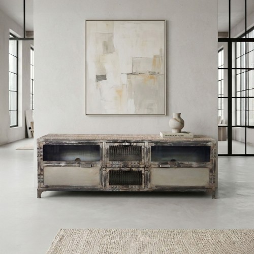Industrielles TV-Möbel Holz & Metall