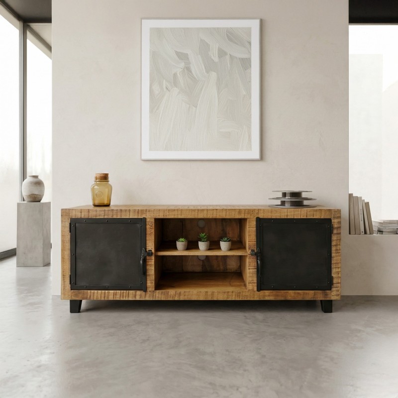 TV-Möbel aus Holz & Metall 150 cm - Brooklyn